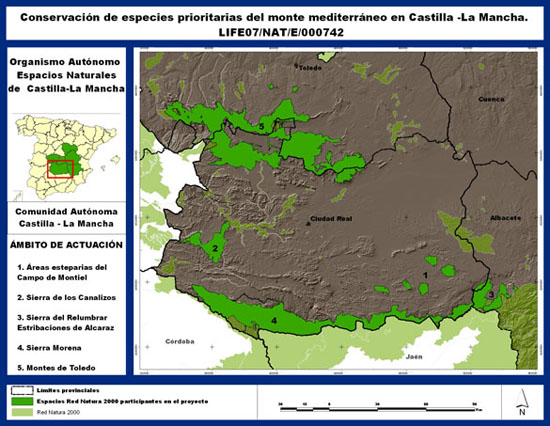 Mapa de áreas de actuación